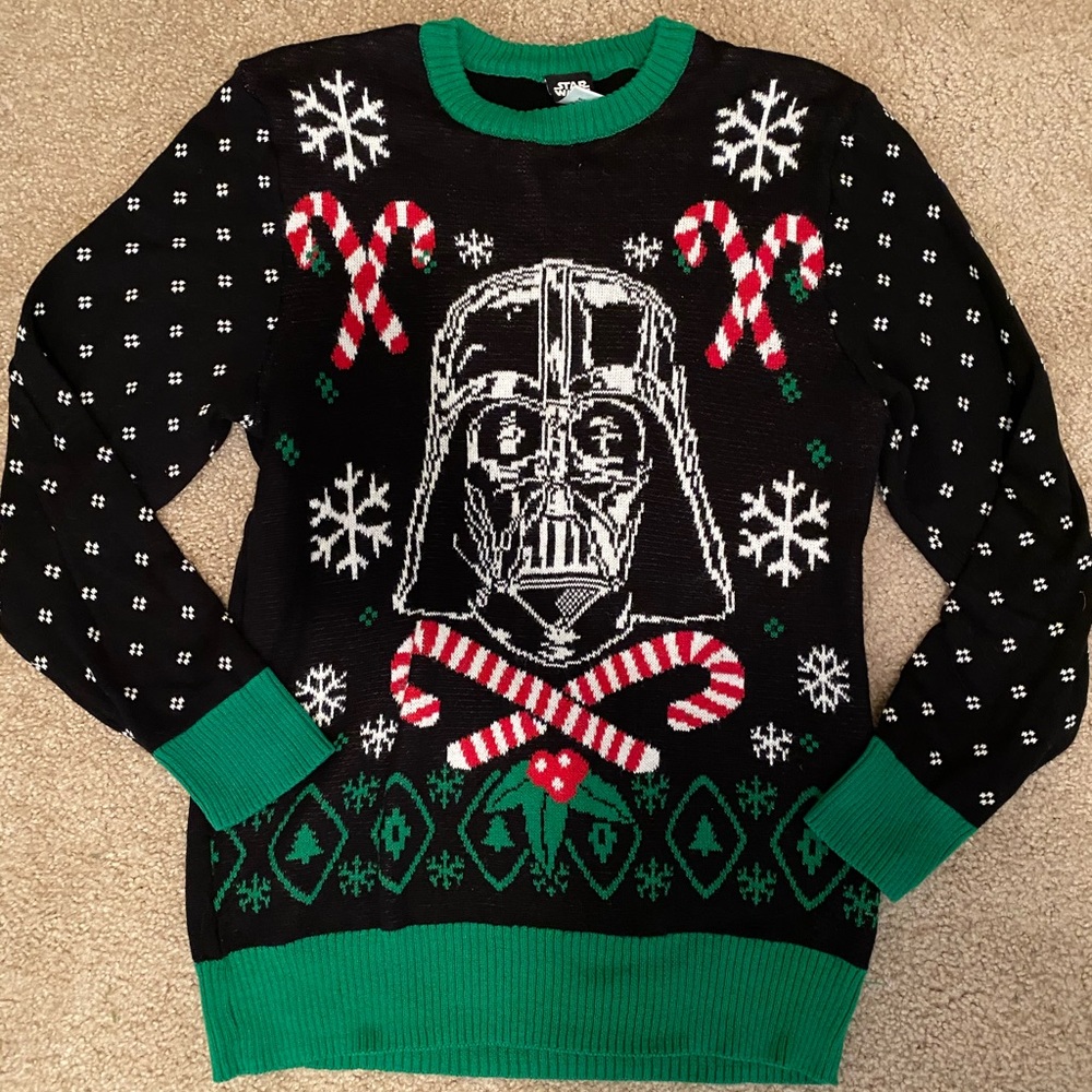 Darth Vader Christmas sweater, size small